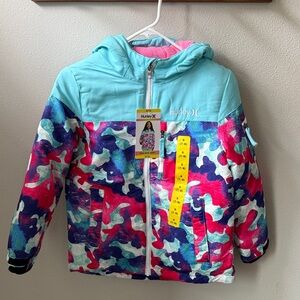 Hurley Youth Snow Jacket 
Blue and Pink Camo
